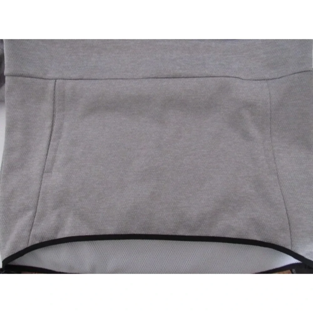 Adidas 03  Sz L Gray Polyester Kangaroo Pouch Logo Hoodie